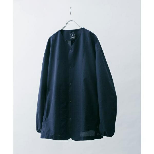 『吸水速乾/通気性/軽量』DOT AIR NO COLLOR CARDIGAN／エカル（EKAL）