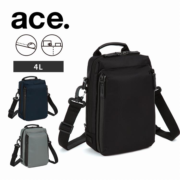 ショルダーバッグ 斜め掛け 縦型 軽量 撥水 4L ace. メトレクス ／ace.（ace.）
