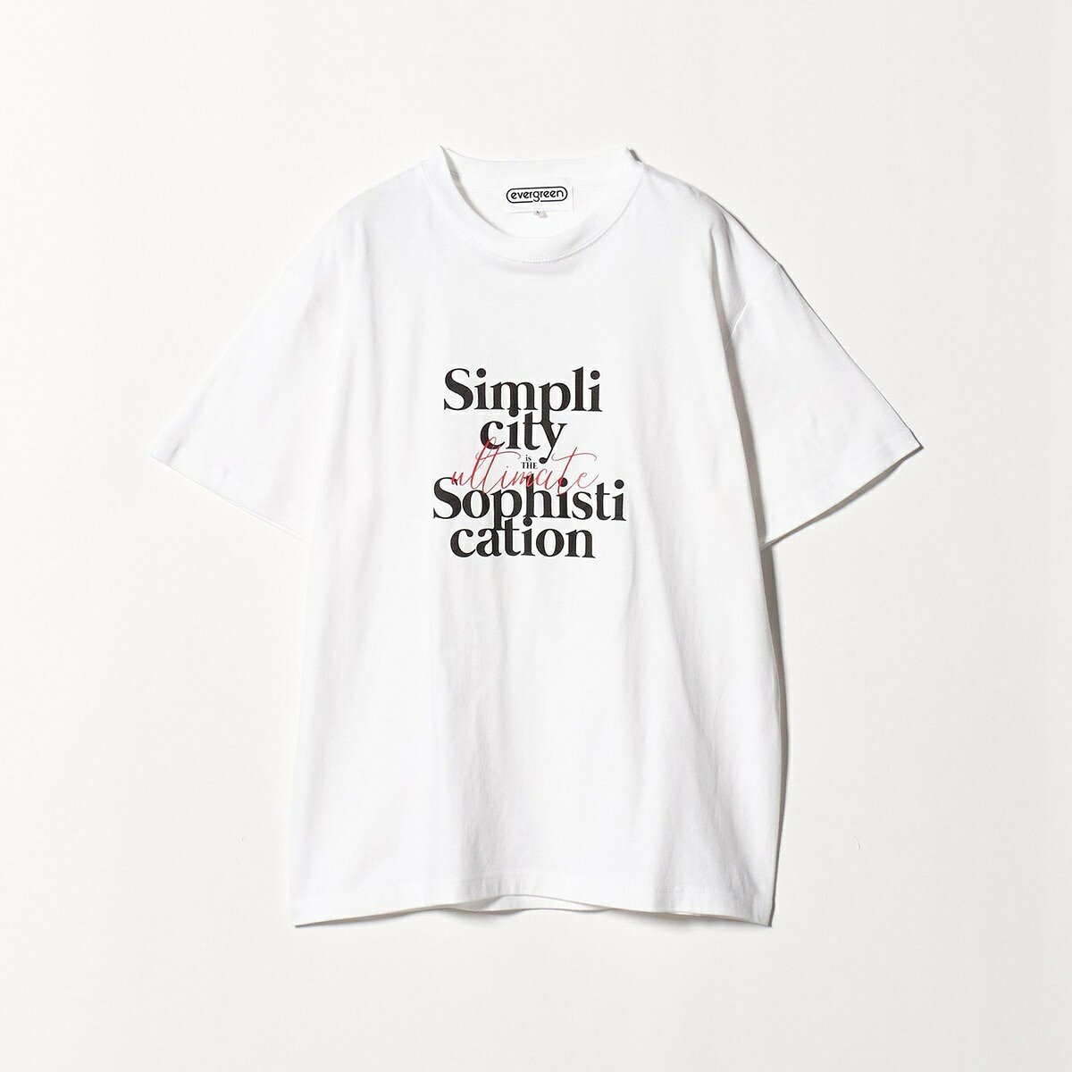 ＜evergreen＞SIMPLICITY プリント Tシャツ／ビューティー＆ユース ユナイテッドアローズ（BEAUTY＆YOUTH）