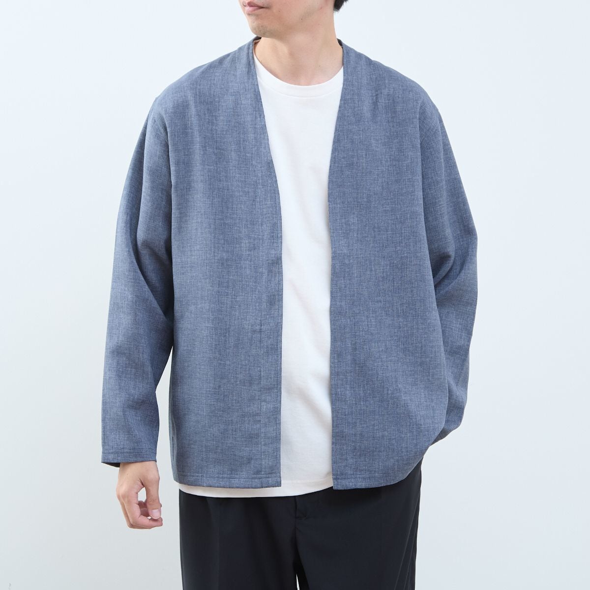 リネンライクキャンバス カーディガン／メンズメルローズ（MEN'S MELROSE）