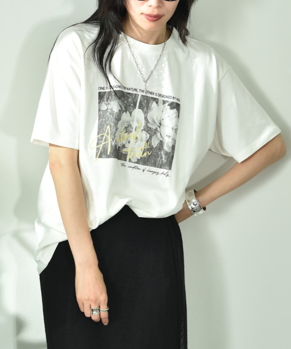 フォトプリント＆刺繍ロゴTシャツ�