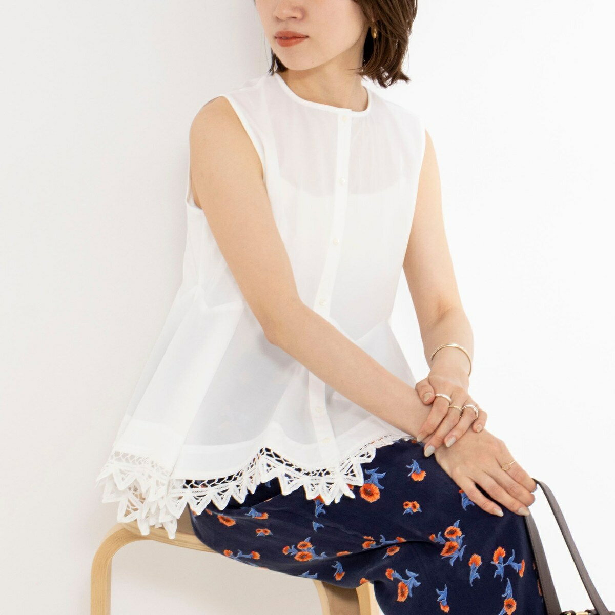 【MARILYN MOON/マリリーンムーン】2WAY handkerchief hem blous／ノーリーズ（NOLLEY'S）