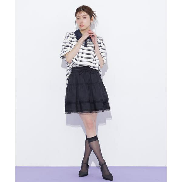 レースフリルミニティアードスカート／ジル バイ ジル スチュアート（JILL by JILL STUART）
