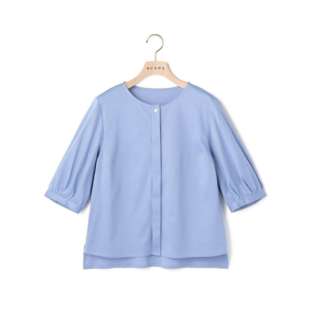 SCAPA&nbsp;【WEB先行販売】 スムースレイパフスリーブカットソー／スキャパ（SCAPA）