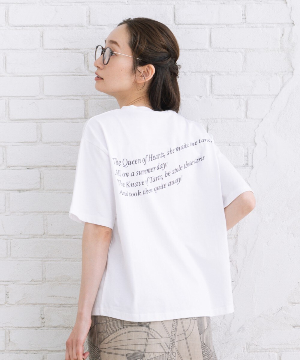 THE MACMILLAN Alice Queen of Heartsバックプリントスペード刺繍T／サブストリート（sab street）