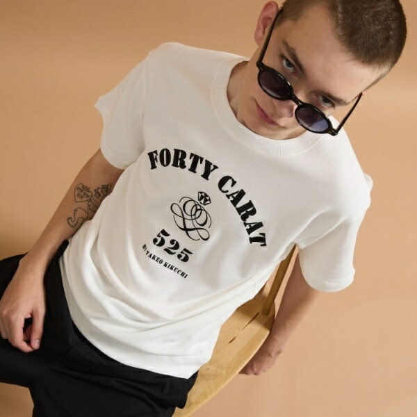 カレッジ風ミニ裏毛半袖Tシャツ／フォーティーカラッツ アンド ゴーニーゴ（40CARATS＆525）