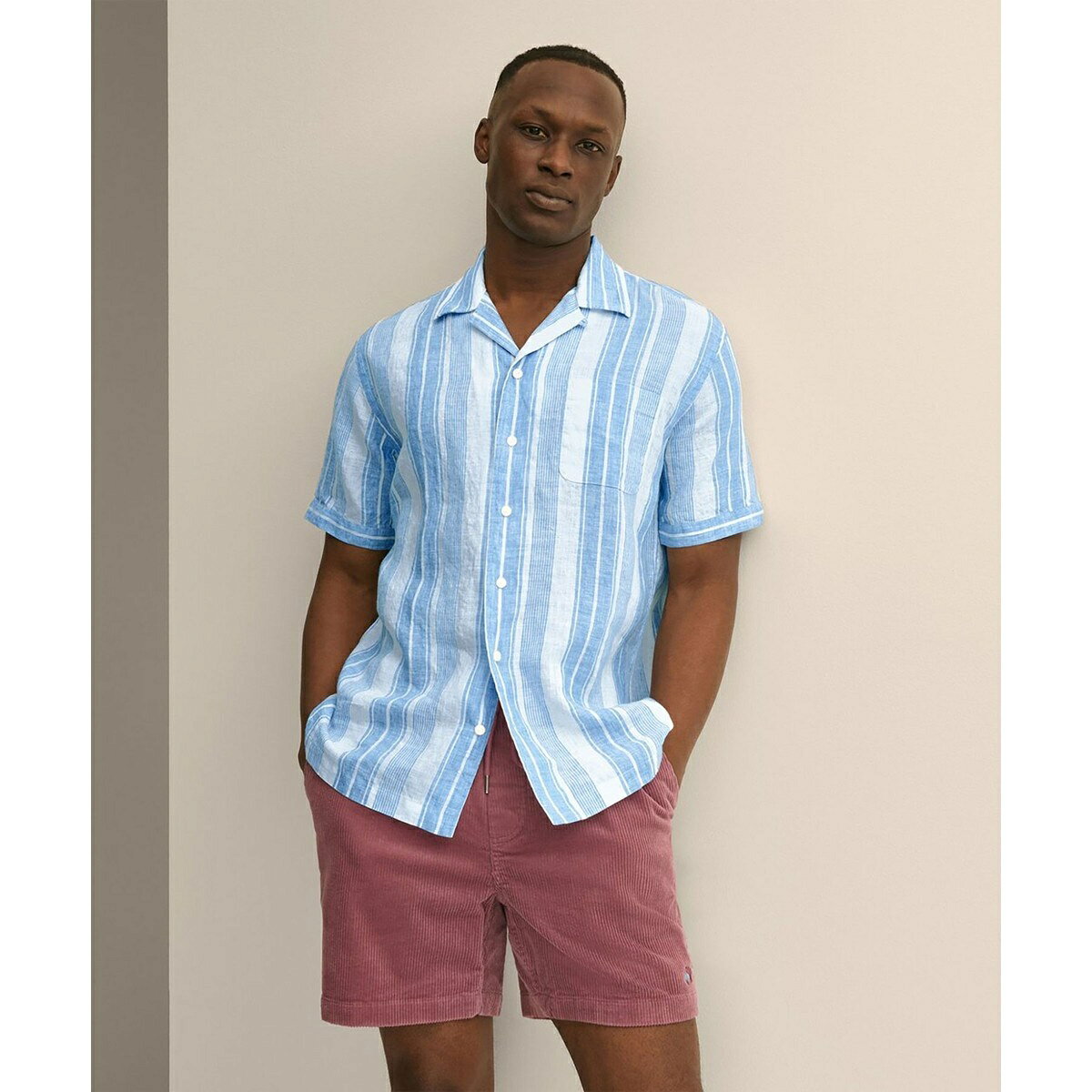 アイリッシュリネン　ストライプ　キャンプシャツ　Regular Fit／ブルックスブラザーズ（Brooks Brothers） 0101marui-13201188 丸井(マルイ)楽天市場店 サンプル画像2