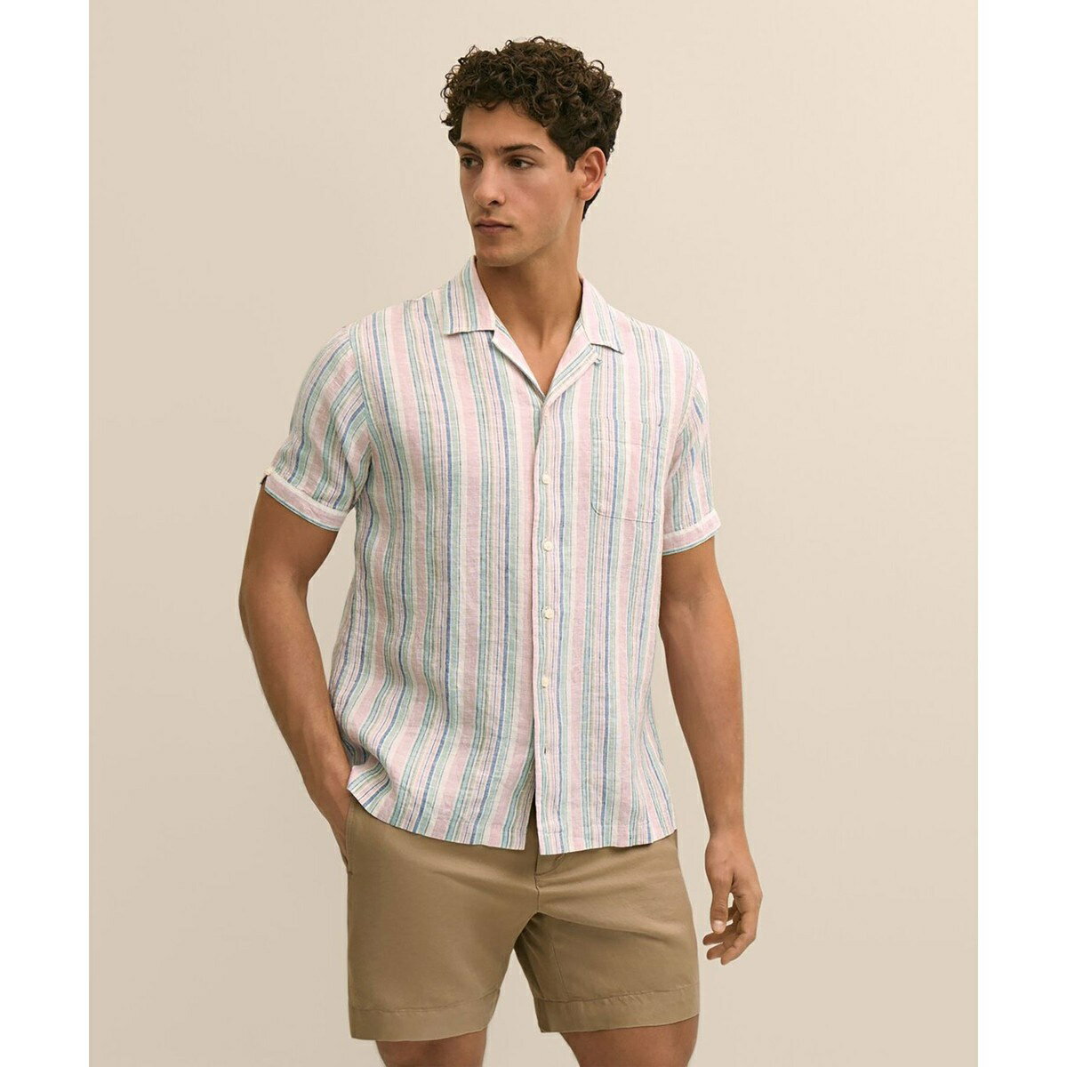 アイリッシュリネン　ストライプ　キャンプシャツ　Regular Fit／ブルックスブラザーズ（Brooks Brothers） 0101marui-13201188 丸井(マルイ)楽天市場店 パッケージ画像