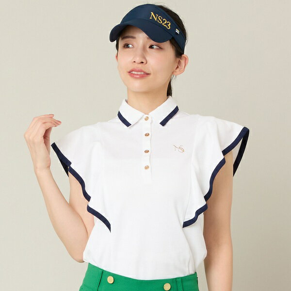 【Women's】【吸水速乾】ラッフルスリーブプルオーバー／エヌエス23・パー・ニッサゴルフ　（NS ...