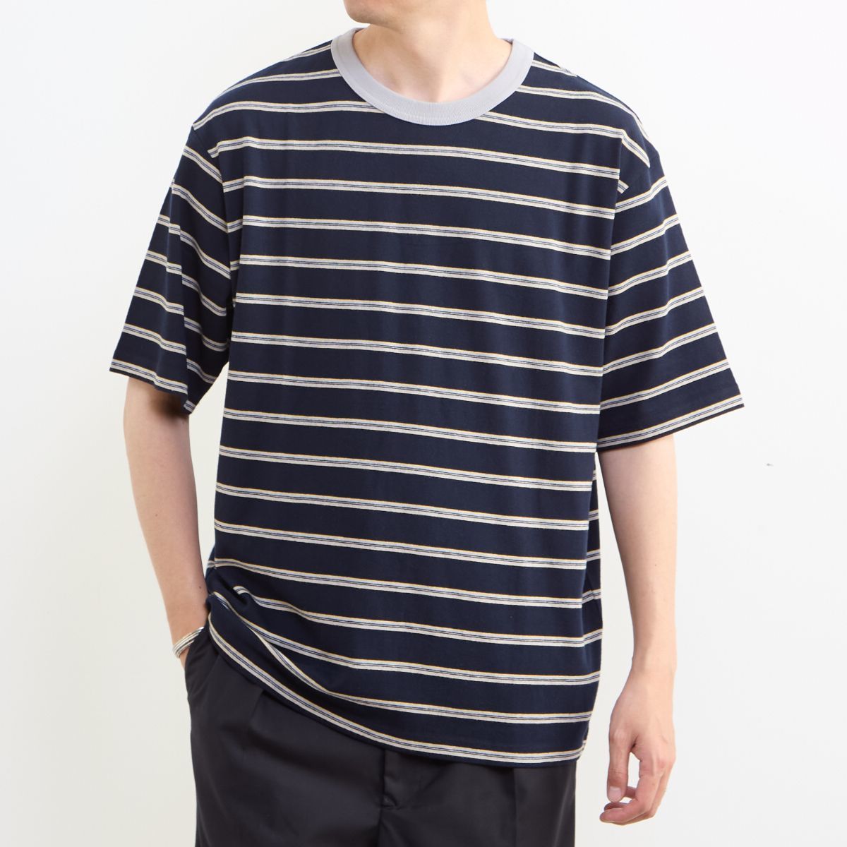 リンガーボーダーTシャツ／メンズメルローズ（MEN'S MELROSE）