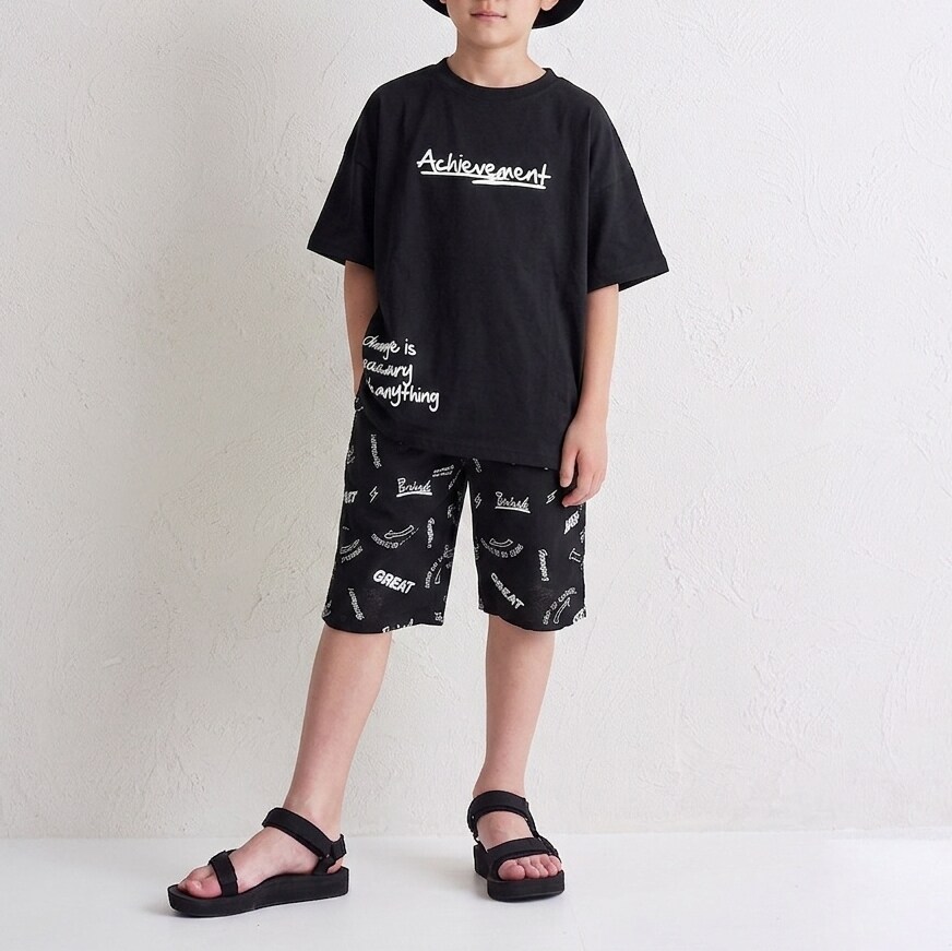 Tシャツ 総柄ハーフパンツ 上下セット／ディフィット（D.FIT）