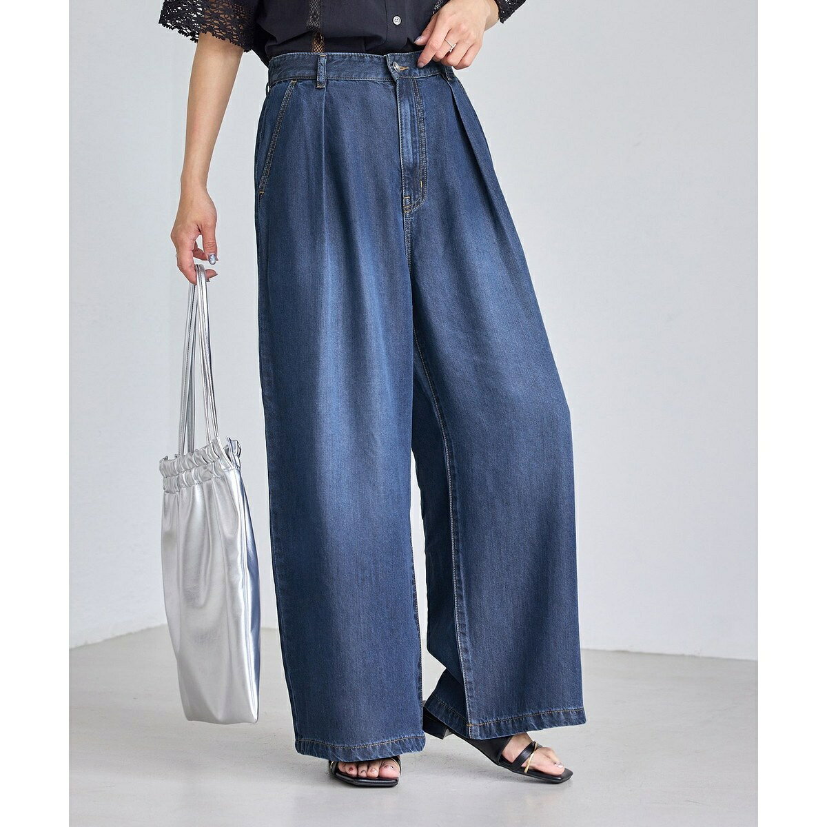 さらっとライトオンスワイドデニムパンツ／ロペピクニック（ROPE' PICNIC） 0101marui-13221378 丸井(マルイ)楽天市場店 サンプル画像2