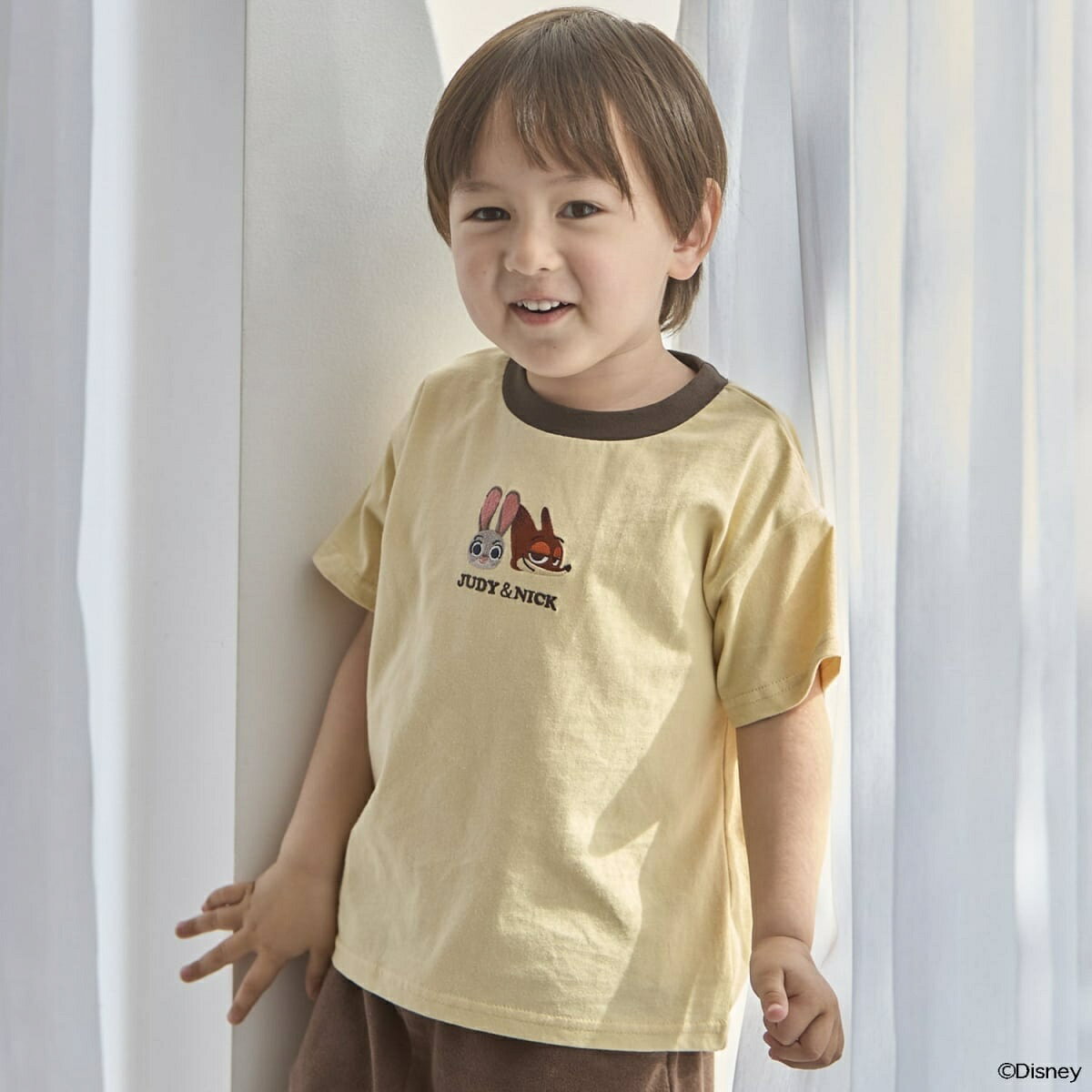 【ズートピア】【接触冷感】フェイスモチーフTシャツ／プティマイン（petit main）