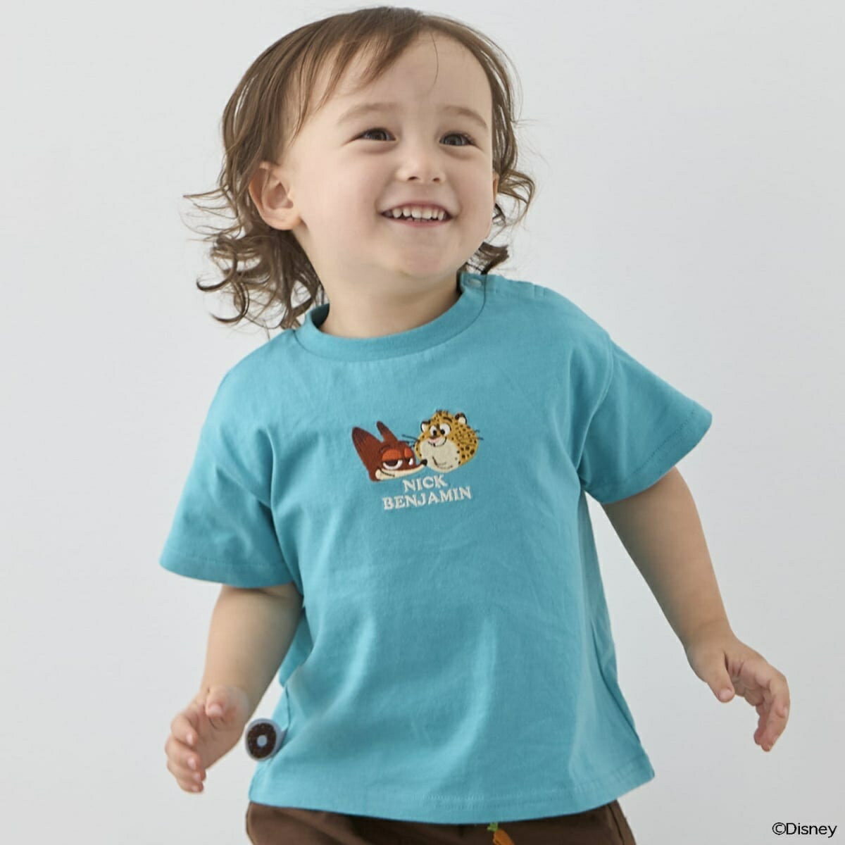 【ズートピア】【接触冷感】フェイスモチーフTシャツ／プティマイン（petit main）