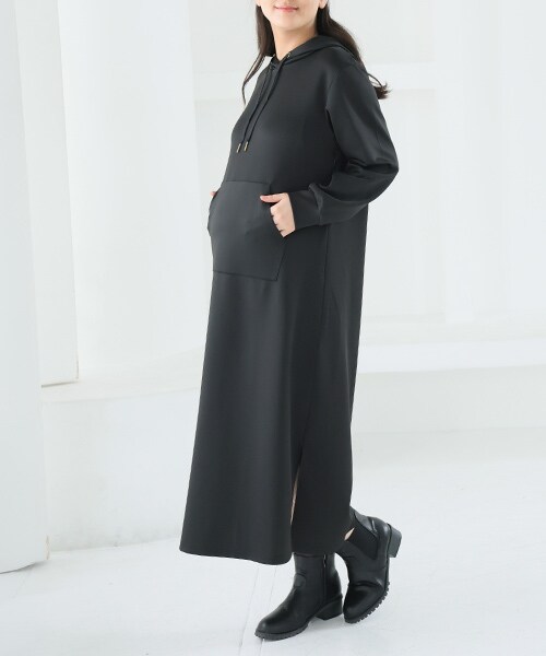 ダンボールニットフードワンピース | マタニティウェア・授乳服／犬印マタニティ＆ベビー（inujirushimaternity＆baby）