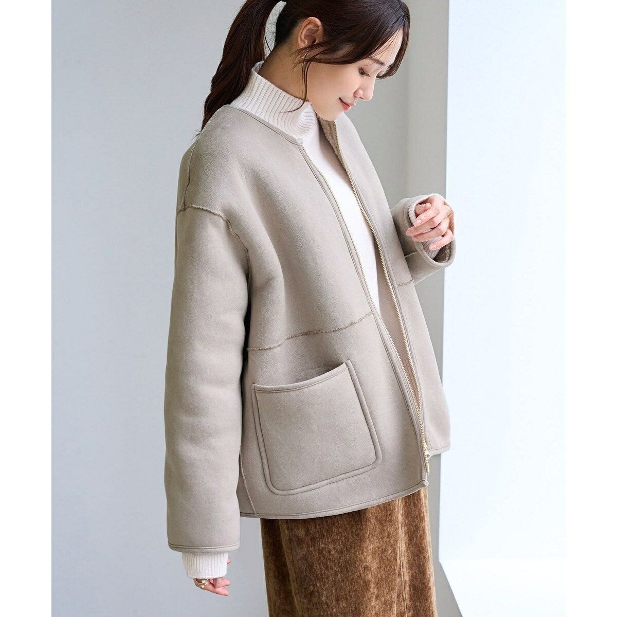 ムートンライクジップアップブルゾン／ロペピクニック（ROPE' PICNIC） 0101marui-13297075 丸井(マルイ)楽天市場店 パッケージ画像
