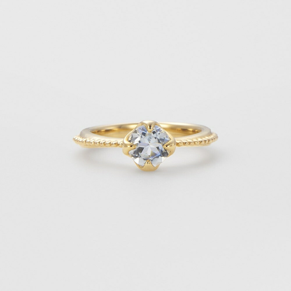 ＜3月誕生石＞K10アクアマリンベビーリング／アガット（agete）