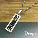 【ネックレス】プレートストーンペンダント/ドロップス(Drops)