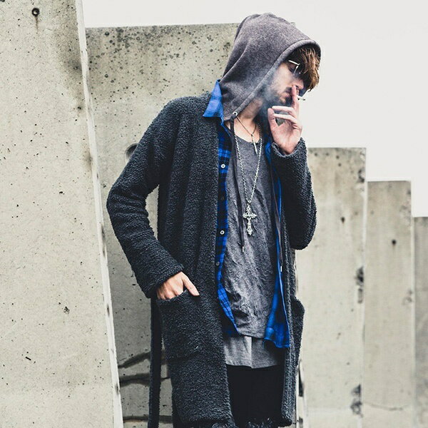 CニットループV/Nロングガウン／ノーアイディー（NO ID.）