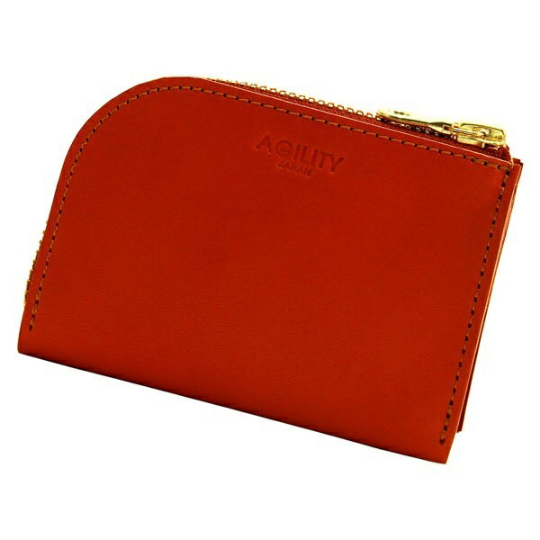 ペール/栃木ヌメ(レンガ)【ミニ財布 L字】／アジリティー アッファ（AGILITY Affa）