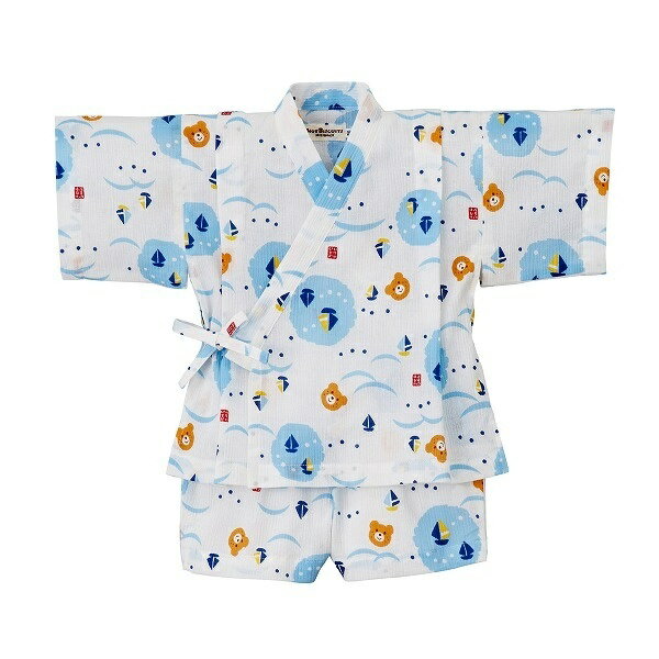 [100/110cm] 甚平スーツ（楊柳 / ヨット / 日本製 / 男の子）／ミキハウス ホットビスケッツ（MIKIHOUSE HOT BISCUITS）のサムネイル