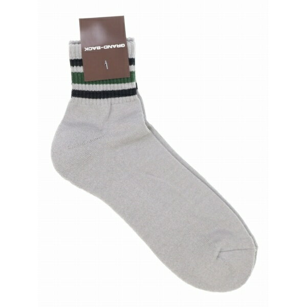 【大きいサイズ】ソックス　2色ライン大寸／グランバック（GRAND-BACK）［大きいサイズの店］「不良品のみ返品を承ります」