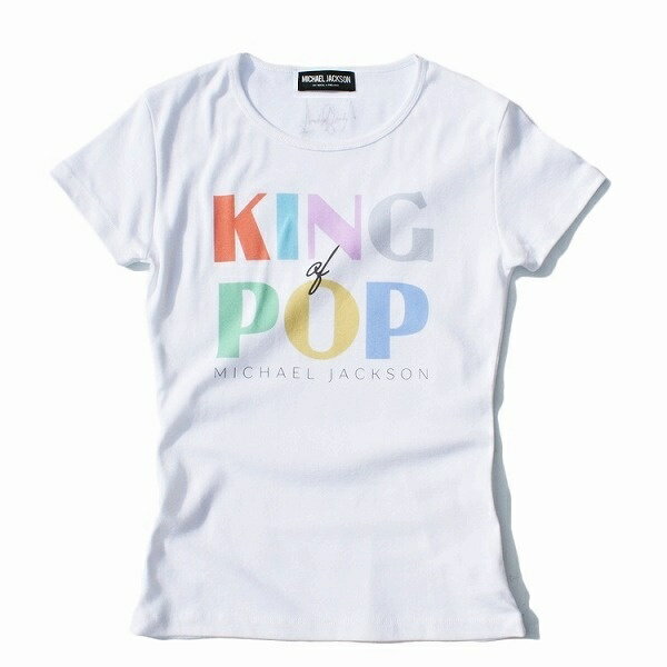 Michael Jackson レディースTシャツ KING OF POP LOGO ／マイケルジャクソン（MICHAEL JACKSON）