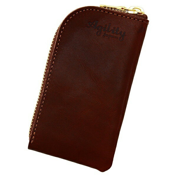 フィナンシェ/栃木ヌメ(チョコ)【キーケース キーホルダー】／アジリティー アッファ（AGILITY Affa）