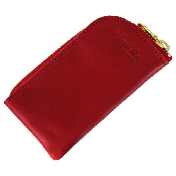 フィナンシェ/栃木ヌメ(レッド)【キーケース キーホルダー】／アジリティー アッファ（AGILITY Affa）