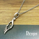 【ネックレス】シルバーフェザーネックレス/ドロップス(Drops)