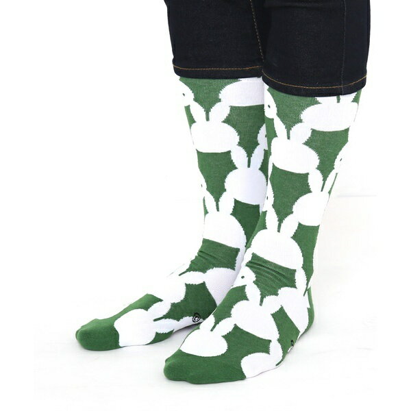 【ユニセックス】コラボレーションロングソックス/ミッフィーパターン(ミッフィー)／グラニフ（graniph）「不良品のみ返品を承ります」