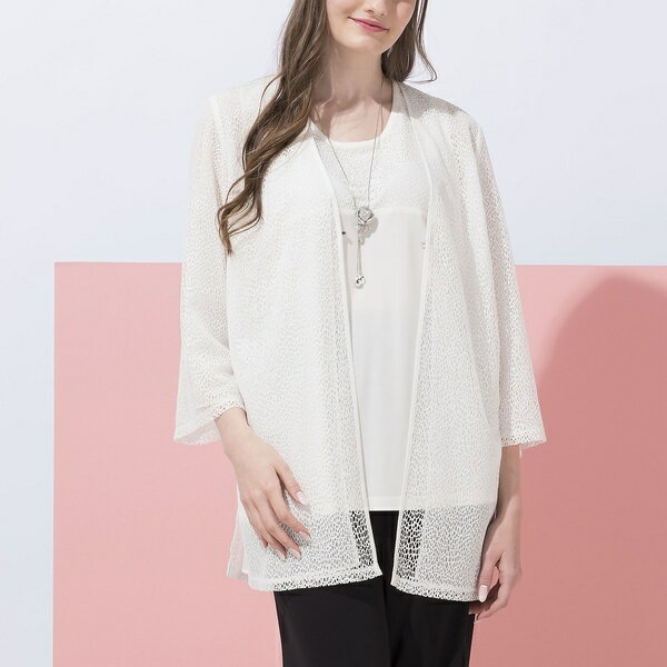 レース使いクールスムースタンクトップ[接触冷感]／フィットミーモア（Fitme Moi）