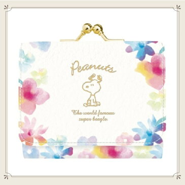 PEANUTS スヌーピー 花柄水彩シリーズ コンパクト財布 財布 フラワーガーデン グッズ／パーフェクト・ワールド・トーキョー（Perfect World Tokyo）