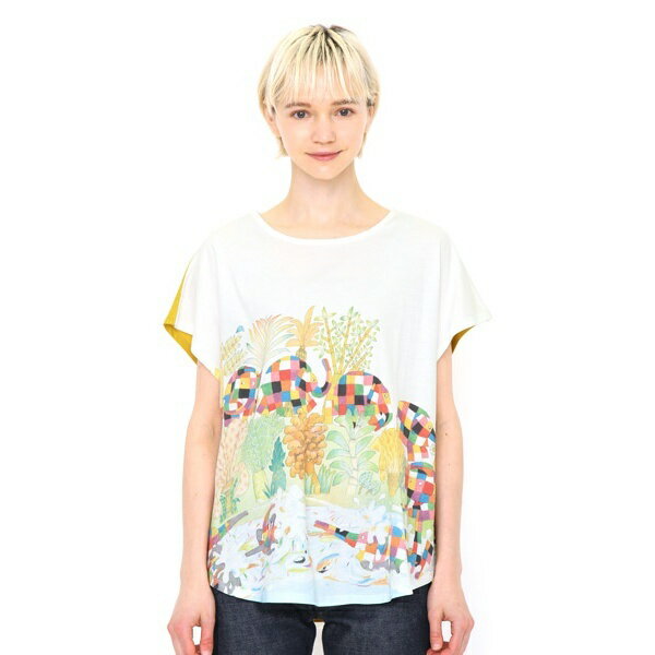【レディース】コラボレーションTシャツ/ぞうのエルマーぞうのエルマー(ぞうのエルマー)／グラニフ（graniph）のサムネイル