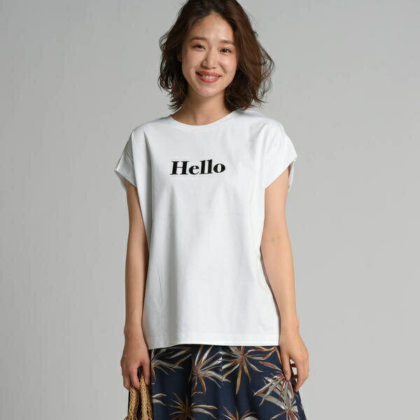 【雑誌掲載】フロッキープリントロゴTシャツ／メイソングレイ（MAYSON GREY）のサムネイル