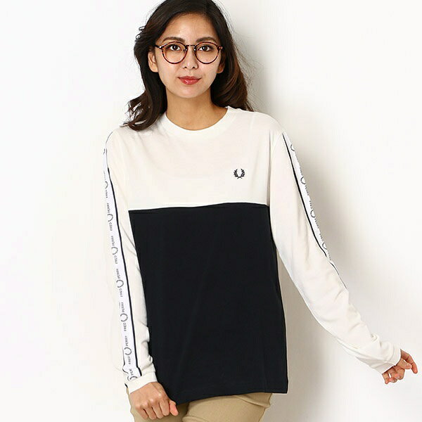 TAPED LONG SLEEVE T-SHIRT／フレッドペリー（レディス）（FRED PERRY）のサムネイル