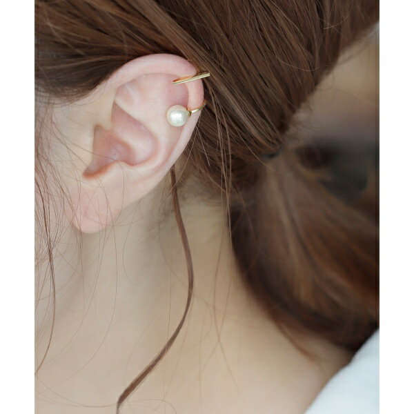 マルチモチーフのイヤーカフ[パール] 