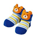 ベビーソックス(9-11cm / ボーダー×くま・うさぎ)/ミキハウス ホットビスケッツ(MIKIHOUSE HOT BISCUITS)