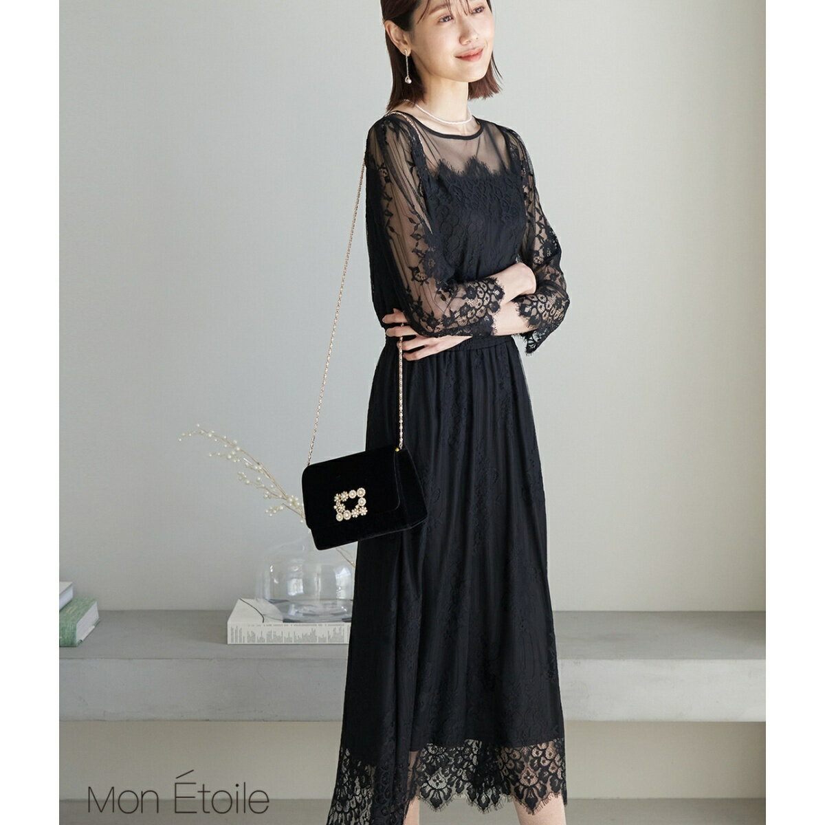 【Mon E’toile モンエトワール】【結婚式にも】レースDRESS／ロペピクニック（ROPE' PICNIC）のサムネイル
