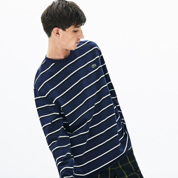 『LACOSTE　L！VE』ワイドボーダー長袖Tシャツ／ラコステ（LACOSTE）