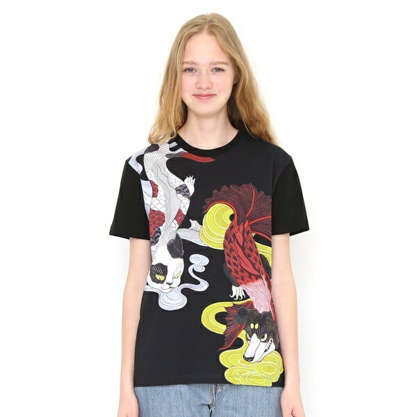 【ユニセックス】コラボレーションTシャツ/狗面魚猫面魚(石黒亜矢子)／グラニフ（graniph）のサムネイル