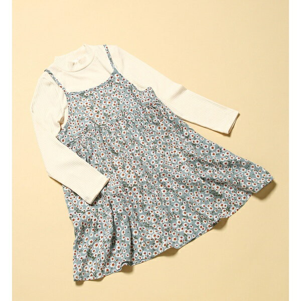 【ROPE PICNIC KIDS】テレコインナー＆ワンピースアンサンブル／ロペピクニック（ROPE’ PICNIC）