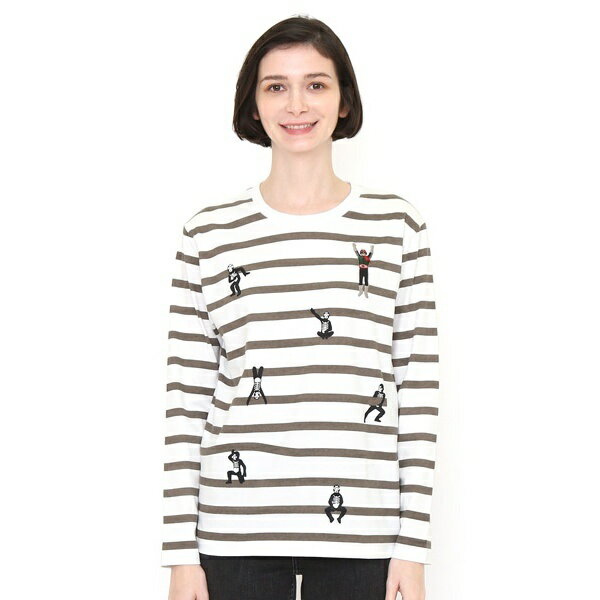 【ユニセックス】ロンT/いたずらショッカーボーダー(仮面ライダー)／グラニフ（graniph）のサムネイル