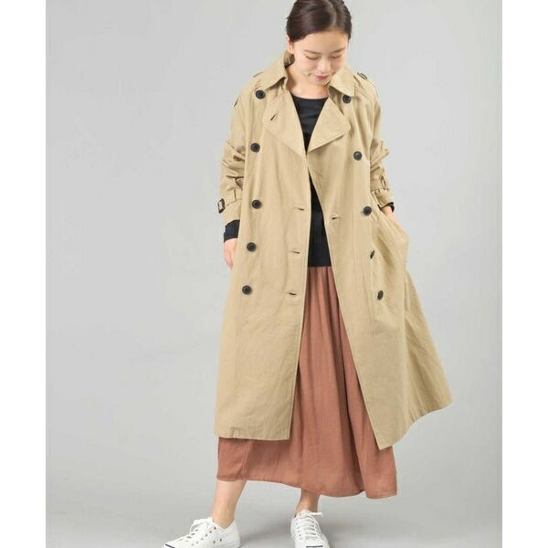 【OMNES】 ウォッシュ加工ダンプ ゆるトレンチコート／ハプティック(レディス)（HAPTIC）のサムネイル