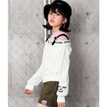 ハトメベルトオフショルダー風トップス/アナップキッズ&ガール(ANAP KIDS&GIRL)