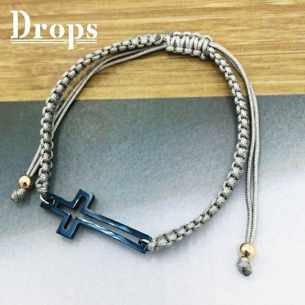 【ブレスレット】クロスBKブレスレット／ドロップス（Drops）