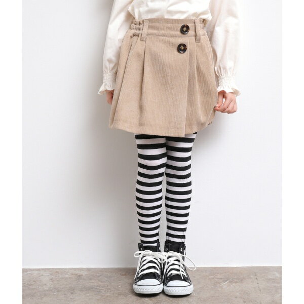 【ROPE PICNIC KIDS】コーデュロイラップキュロットパンツ／ロペピクニック（ROPE’ PICNIC）