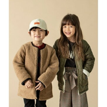 【100-150cm】星柄キルト×シープボア　ノーカラーリバーシブルブルゾン／ザ ショップ ティーケー（キッズ）（THE SHOP TK Kids）