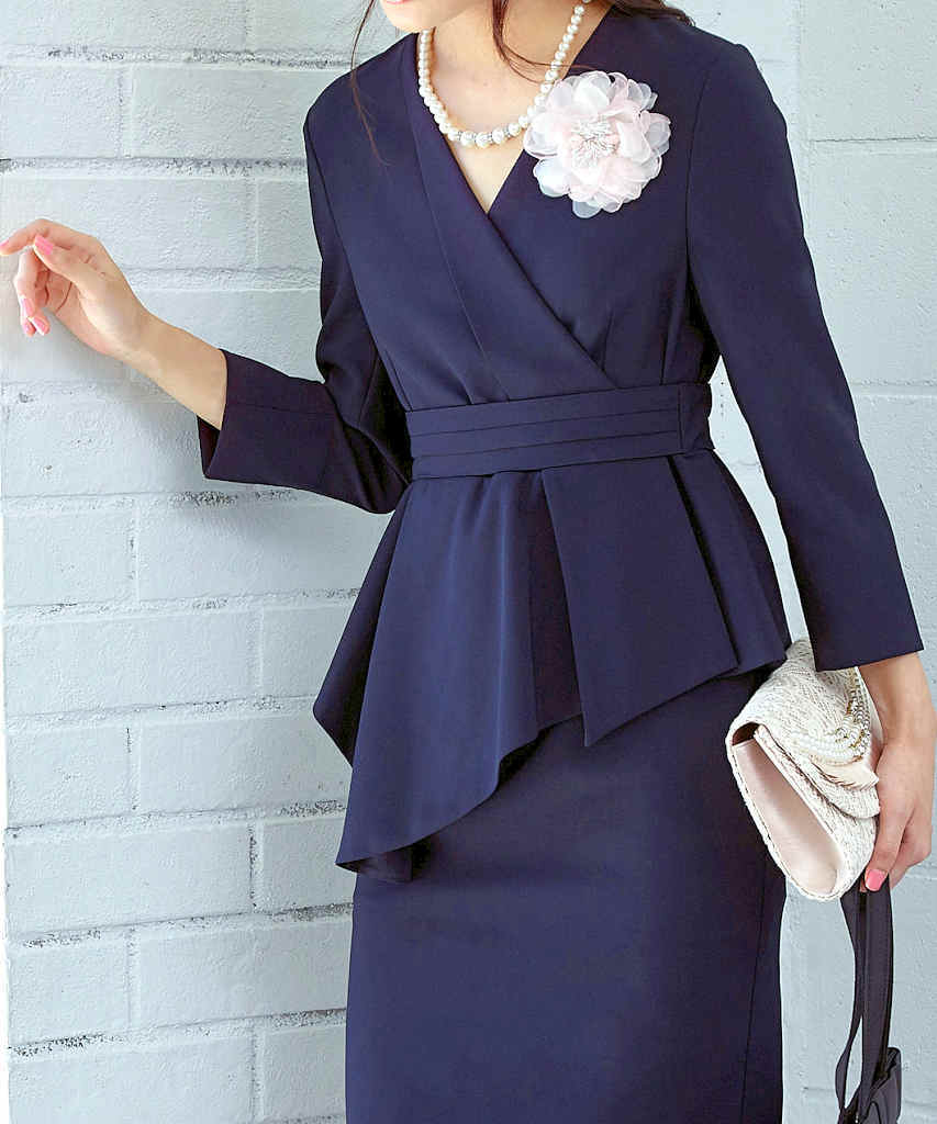 イレギュラーペプラムIラインワンピース／ルイルエブティック（RUIRUE BOUTIQUE）のサムネイル