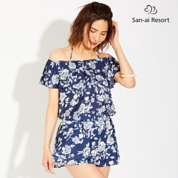 【San-ai Resort】Bicolor Flower　4点セット【9M.11L】／アイ（水着）（Ai）